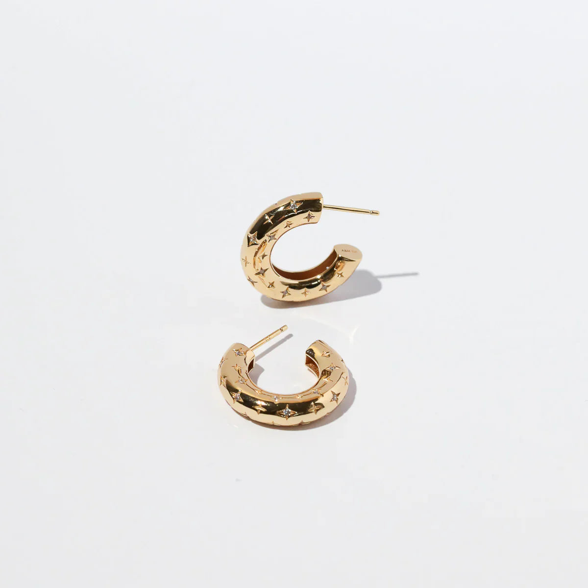 Cosmic Hoop Earrings | 16k Gold Tone