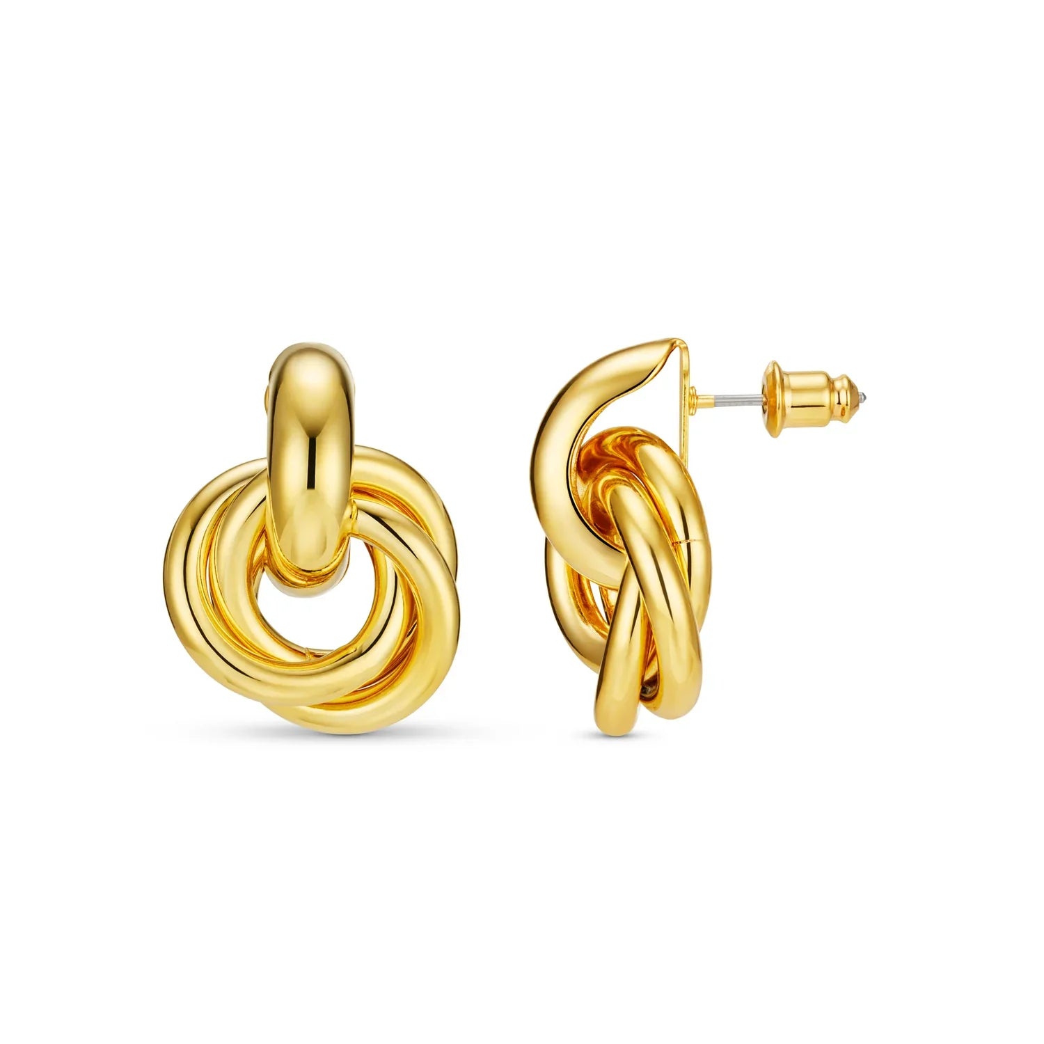 Statement Interlocking Earrings | 14k Gold Tone