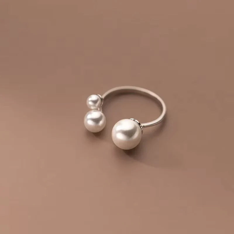 Adjustable Triple Freshwater Pearl Ring