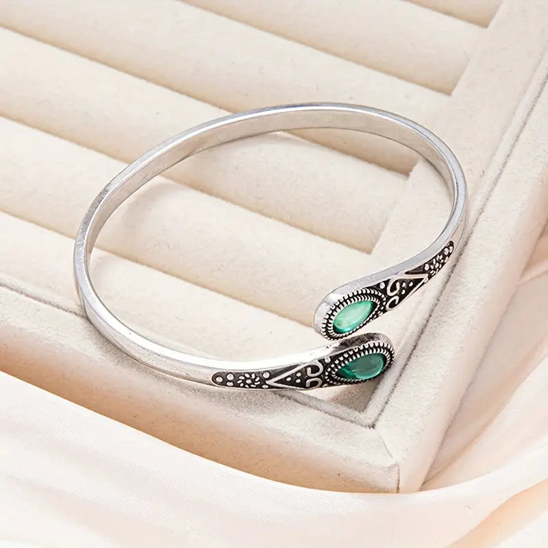 Esmeralda Devereux Bracelet | 14k White Gold Tone