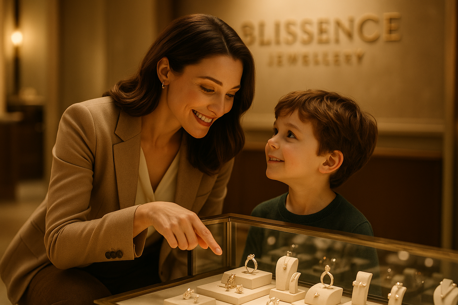 Hero image para Blissence Jewellery mostrando a Sara y Liam