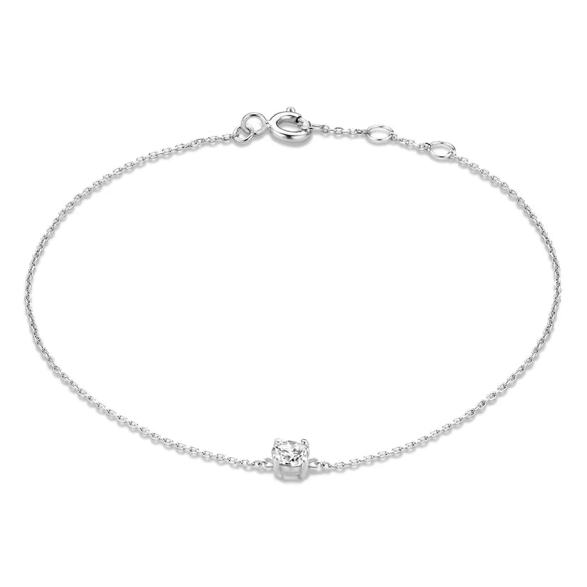 Cléa Moissanite Stone Bracelet | 14k Gold Tone