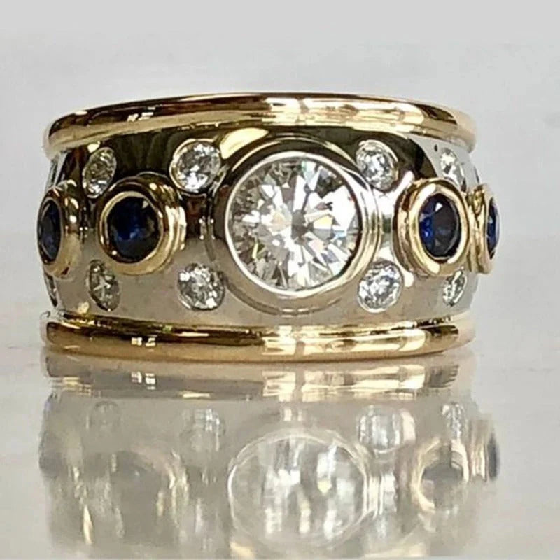 Vintage Gold Ring with Zirconia