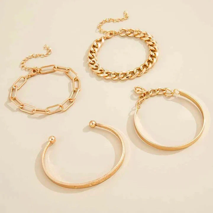 Elan Mercer Bracelet Set | 18k Gold Tone
