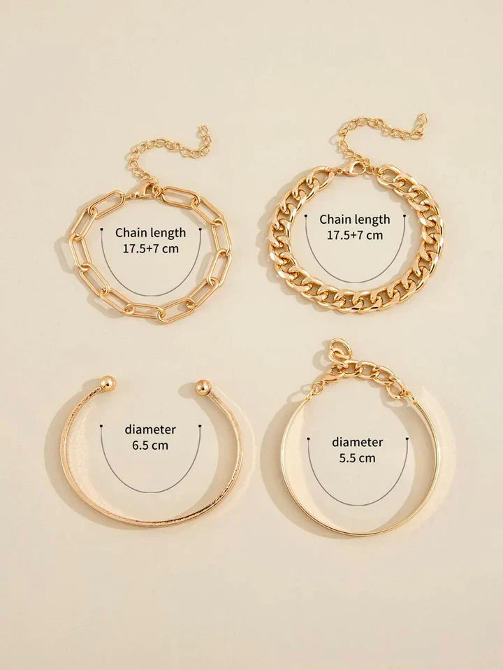 Elan Mercer Bracelet Set | 18k Gold Tone