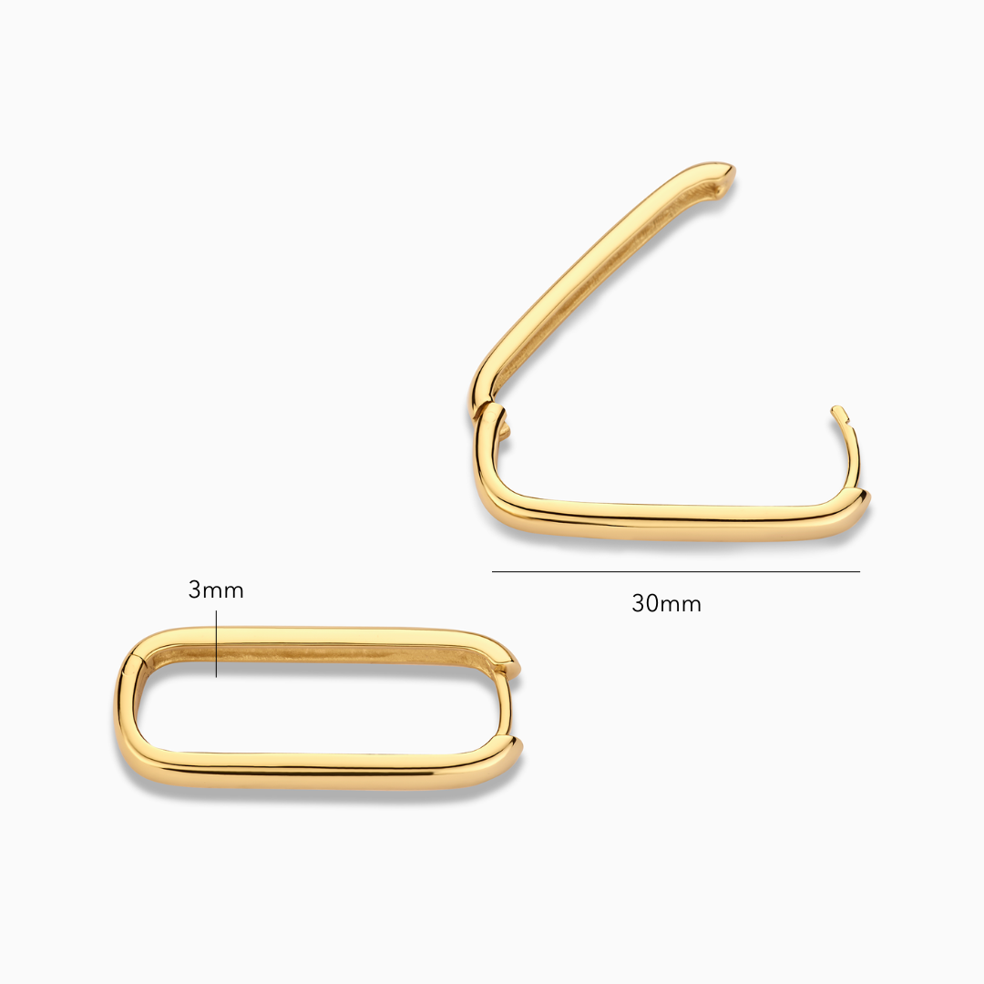 Large Icon Hoops | 18k Gold Tone