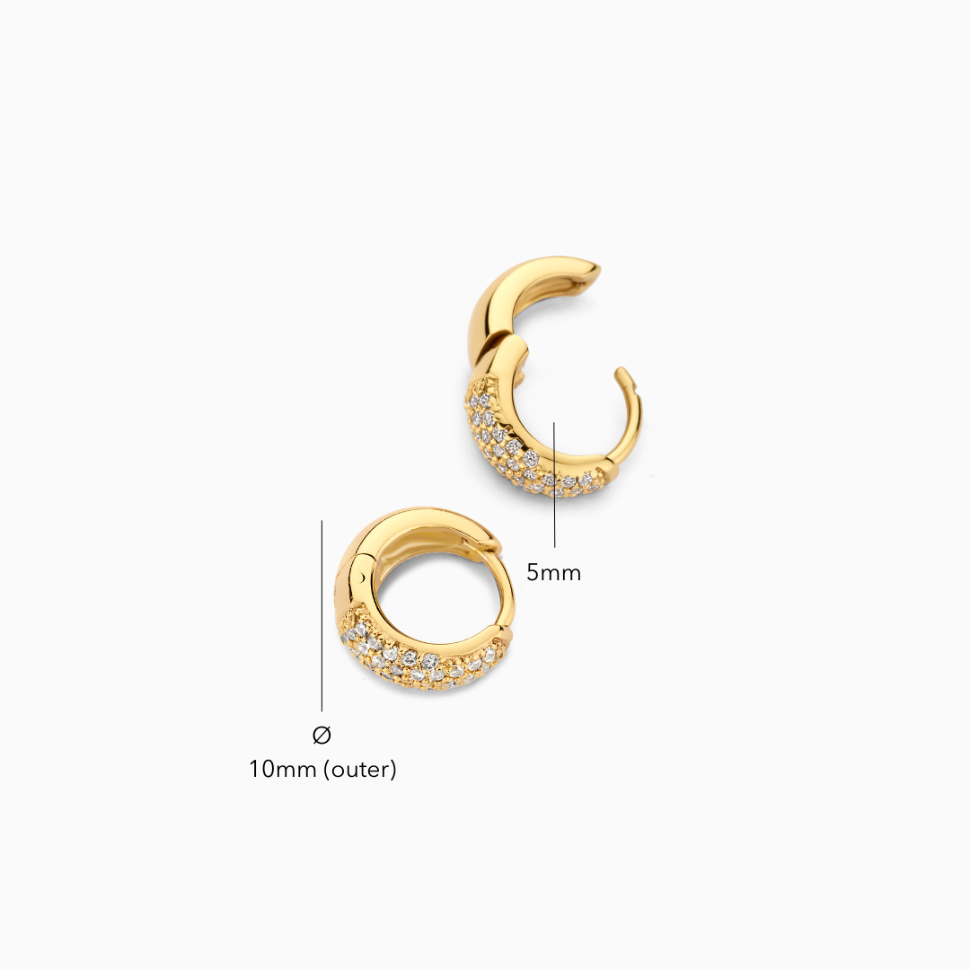 Jules Mini Hoops | 16k Gold Tone